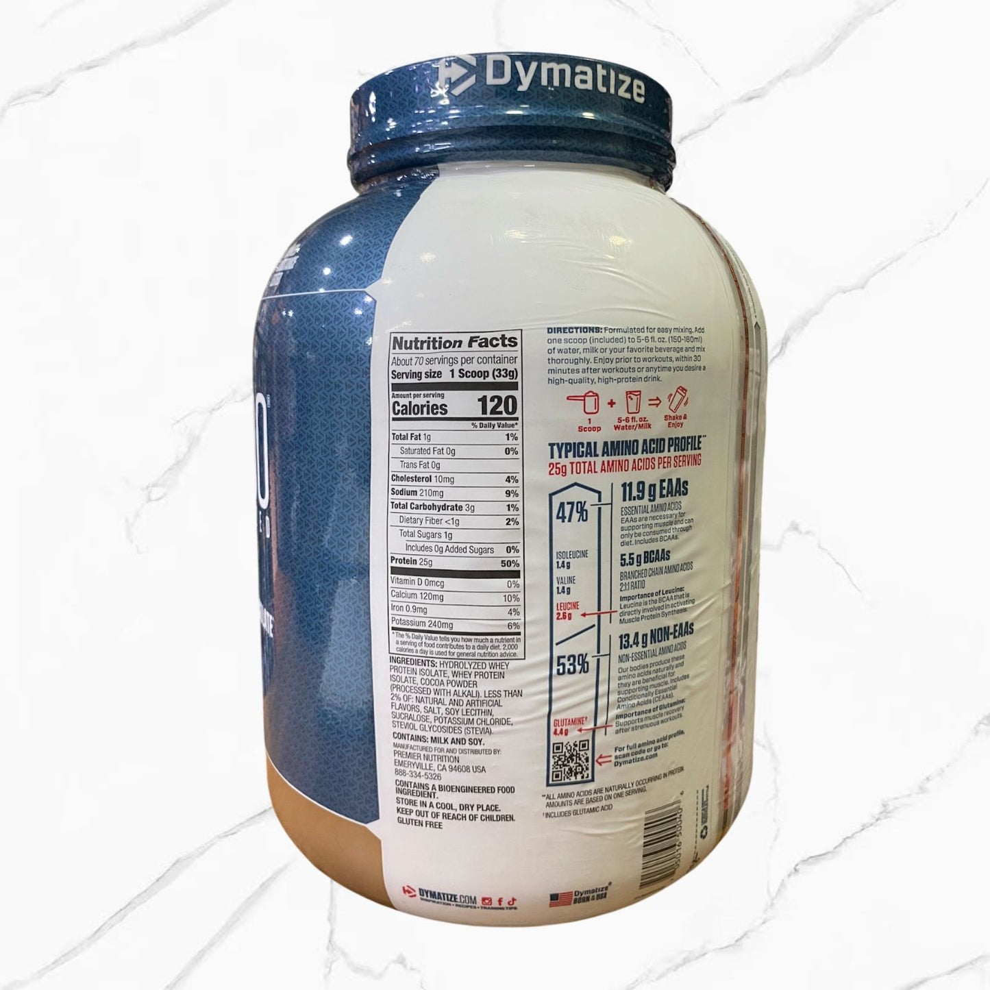 Dymatize ISO 100 Hydrolyzed 100% Whey Protein Isolate Fudge Brownie