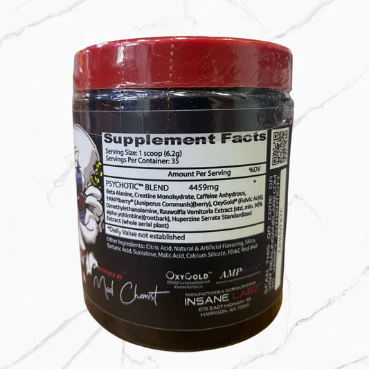 Insane Labz Psychotic Pre-Workout Watermelon 35 servings