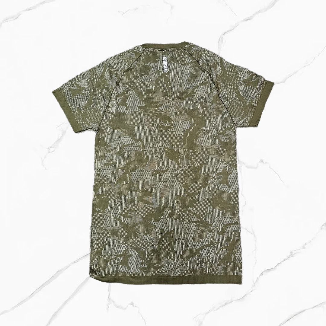 Gymshark - A5A2D Geo Seamless T-Shirt Green