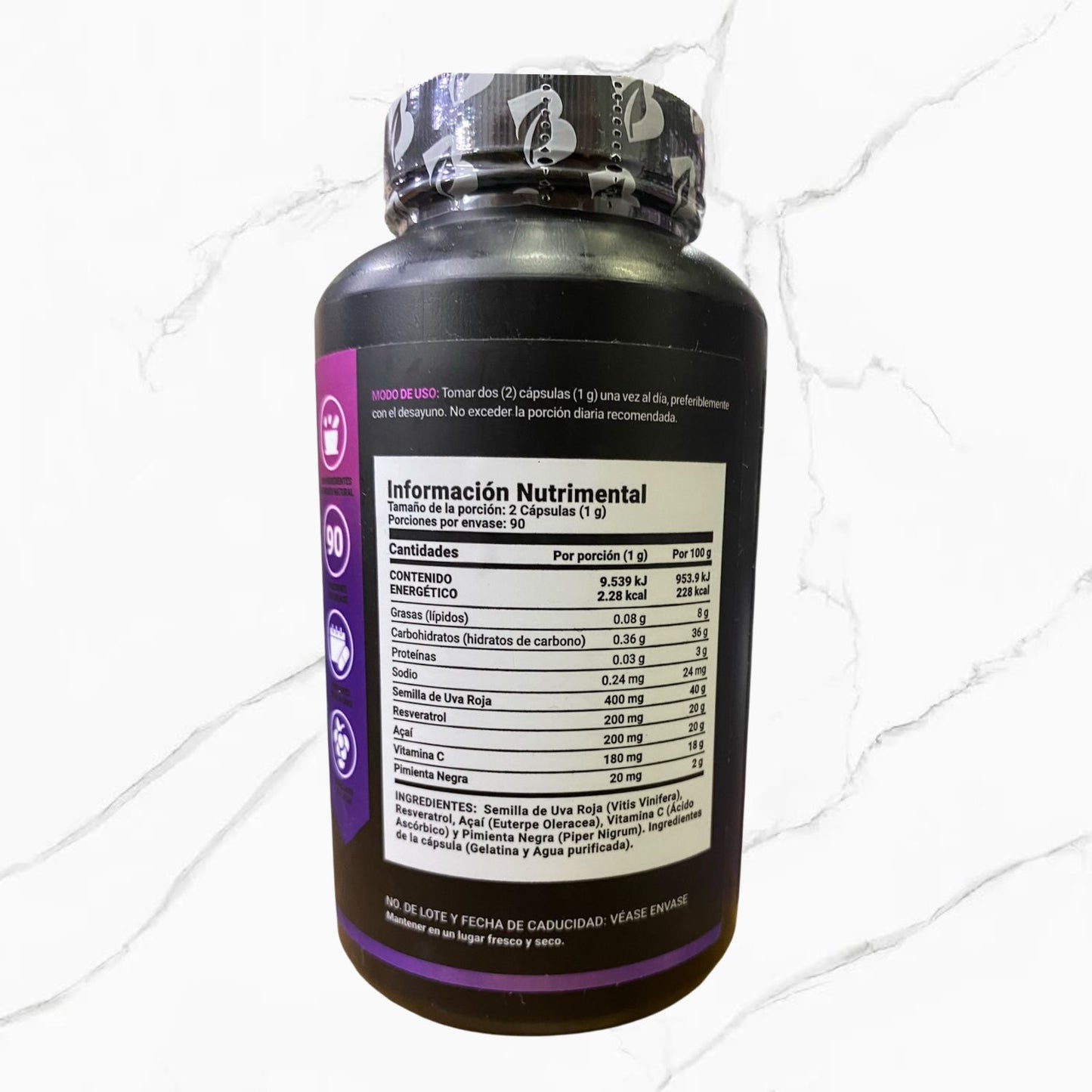 B Life Resveratrol 180 Capsulas
