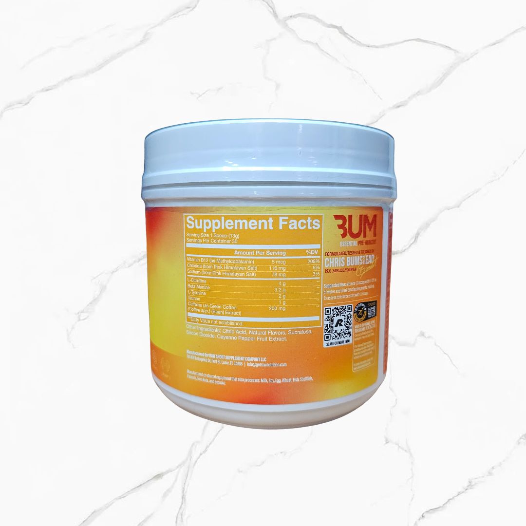Raw Nutrition CBum Essentials Pre- Workout Chamoy Mango 30 servings