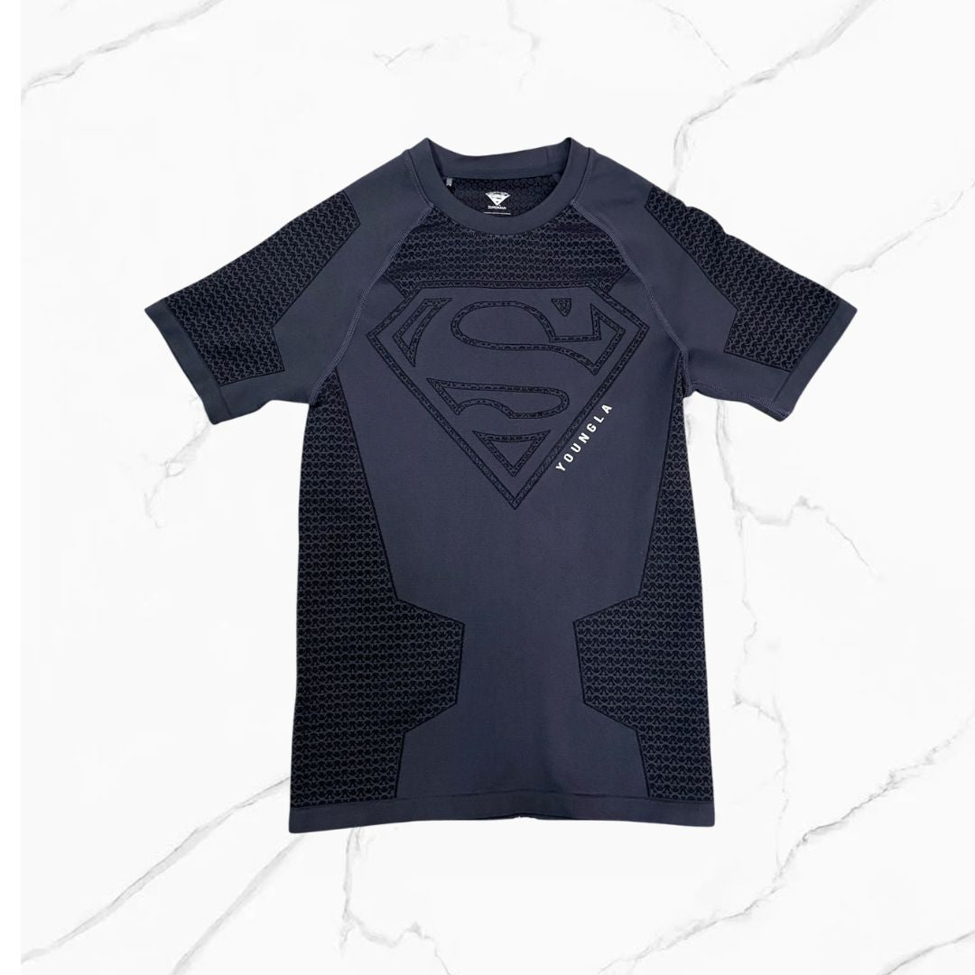 YoungLA Superman compression Tees Charcoal