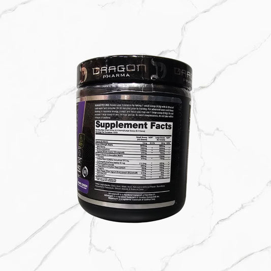 Dragon Pharma Venom Pre-Workout Grape Crush 40 servings 196g