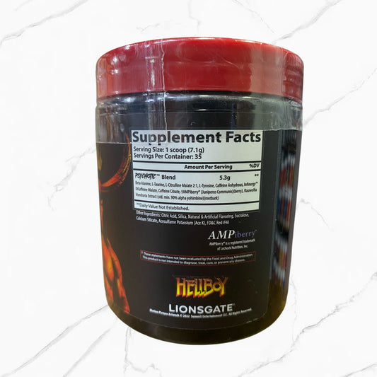 Insane Labz Psychotic High Stim Hellboy Pre-Workout Fruit Punch 35 Servings