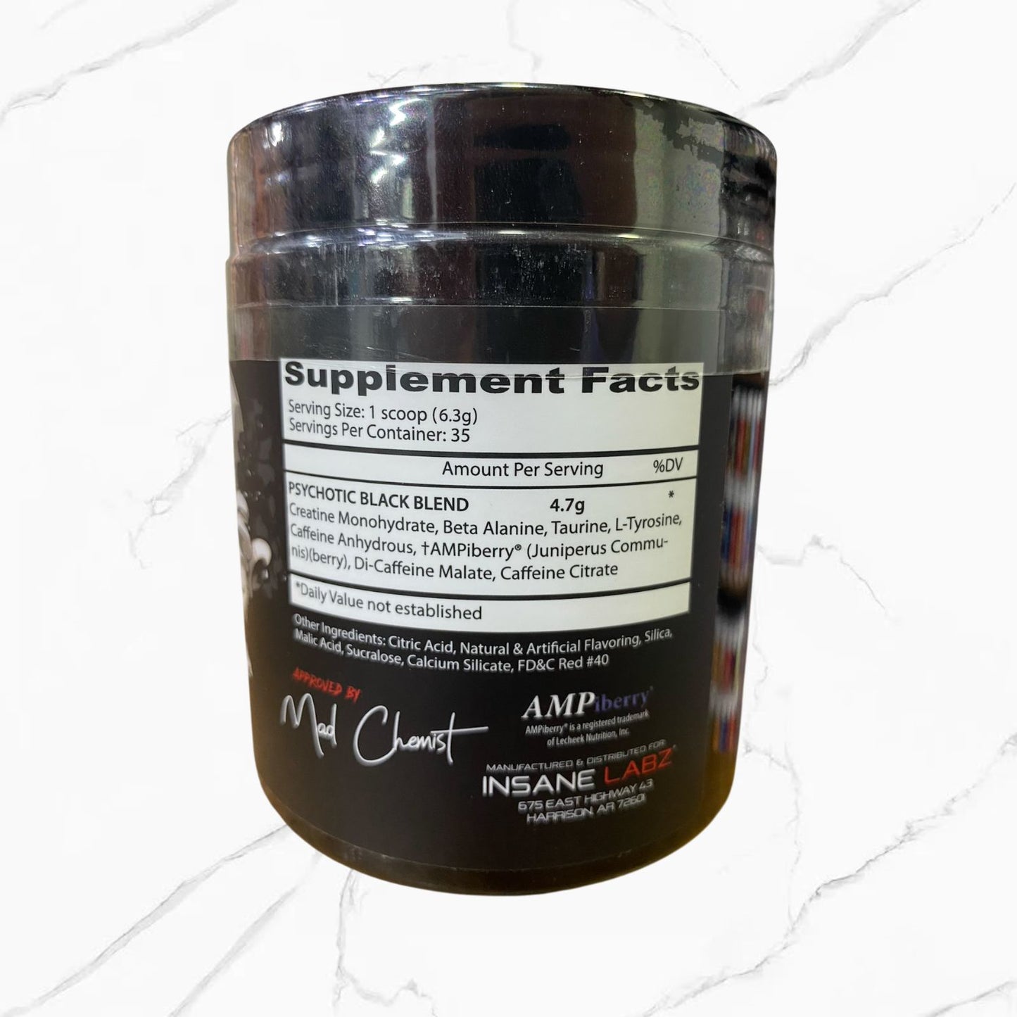 Insane Labz Psychotic Tapa Negra Pre-Workout Watermelon 35 Servings