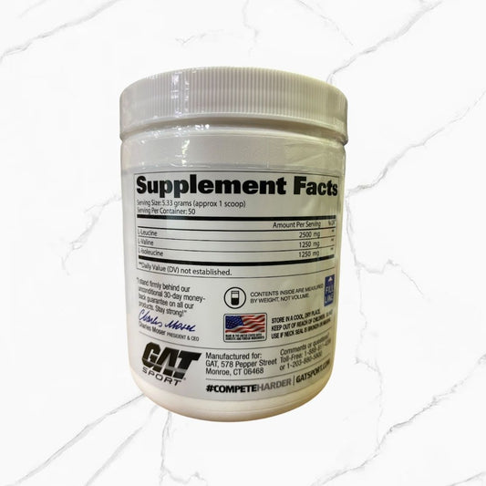 GAT BCAA Powder Unflavored 50 servings