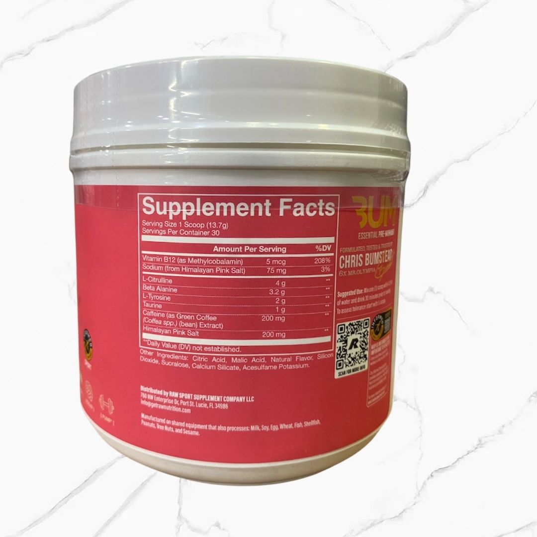 Raw Nutrition CBum Essentials Pre-Workout Citrus Grapefruit 30 servings