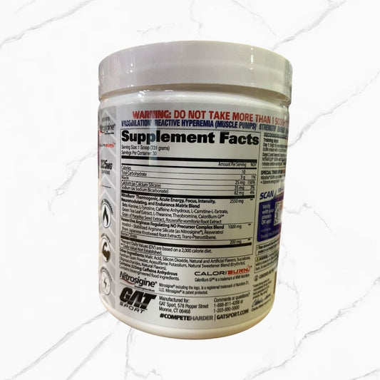 GAT Sport Nitraflex Pre-Workout Tropic Thunderburst 30 servings