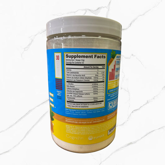 Ryse Loaded Pre-Workout Island Pineapple Jell-o 30 Servings
