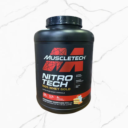 Nitro-Tech Whey Gold Strawberry Shortcake 5Lbs