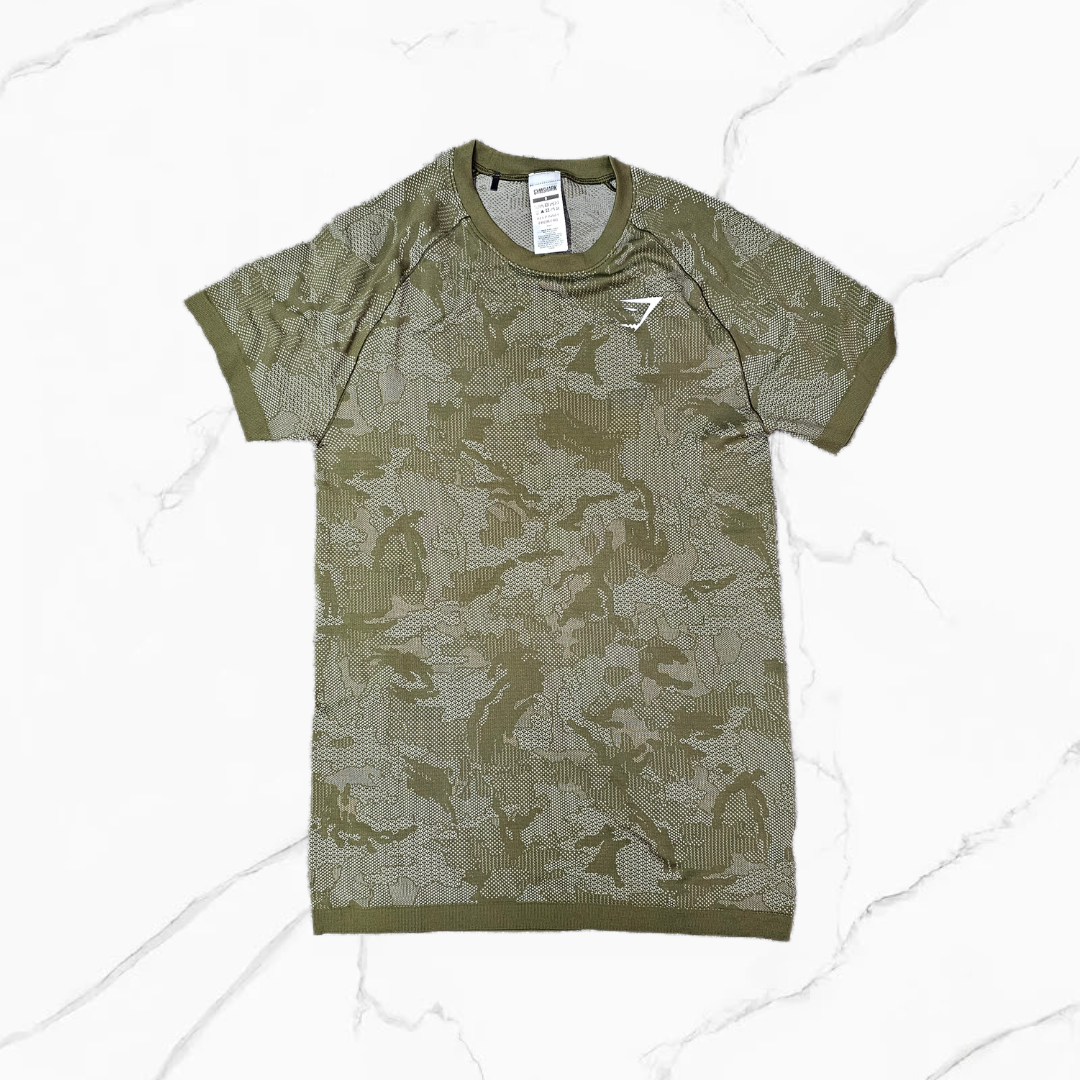 Gymshark - A5A2D Geo Seamless T-Shirt Green