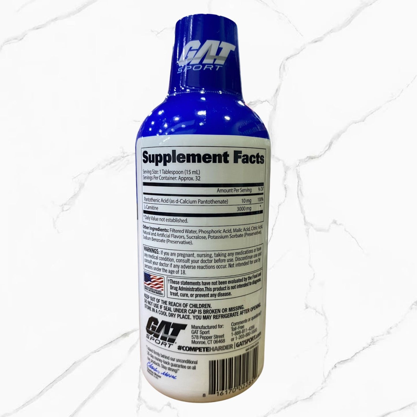 L- Carnitine amino acid GAT Blue raspberry