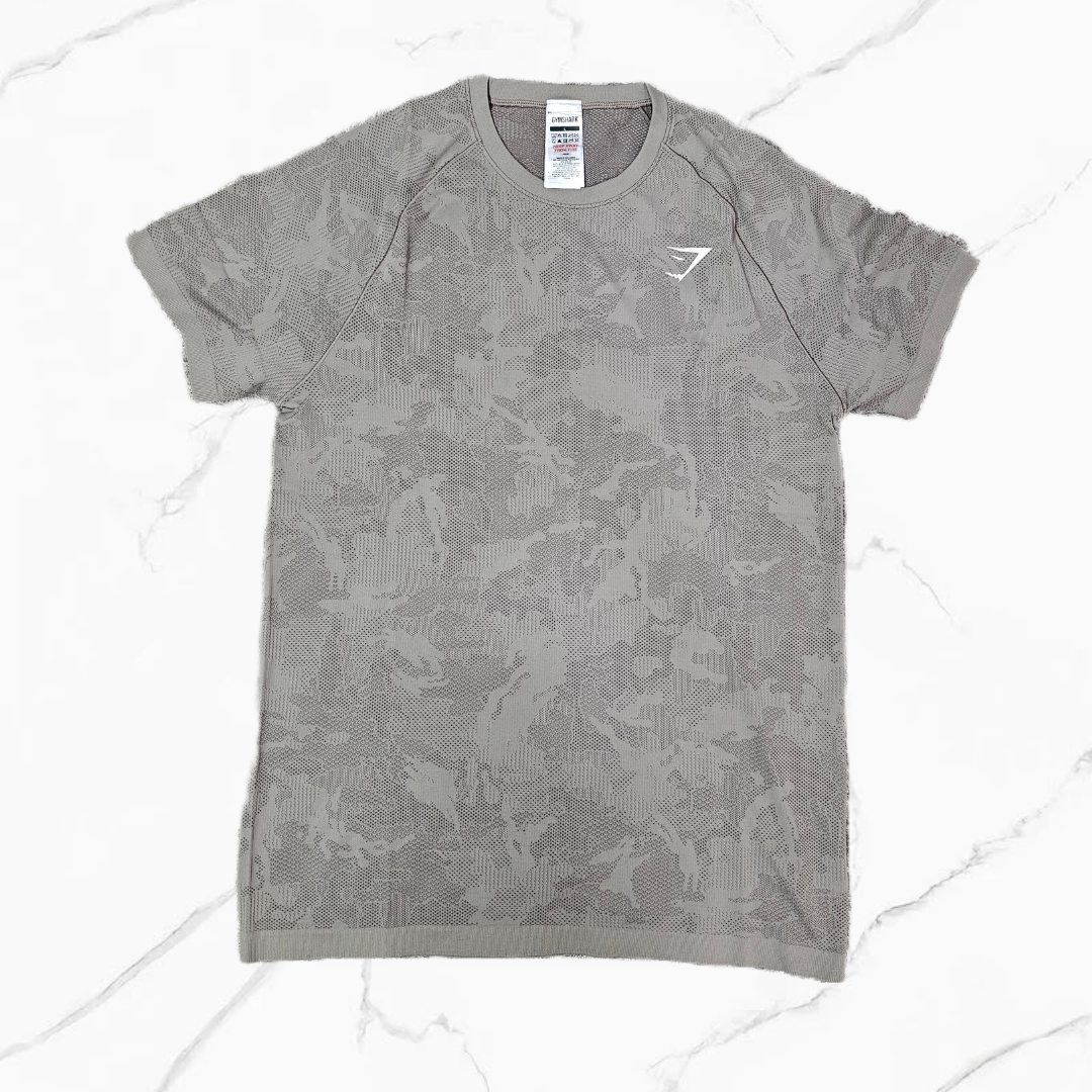 Gymshark - A5A2D Geo Seamless T-Shirt Brown