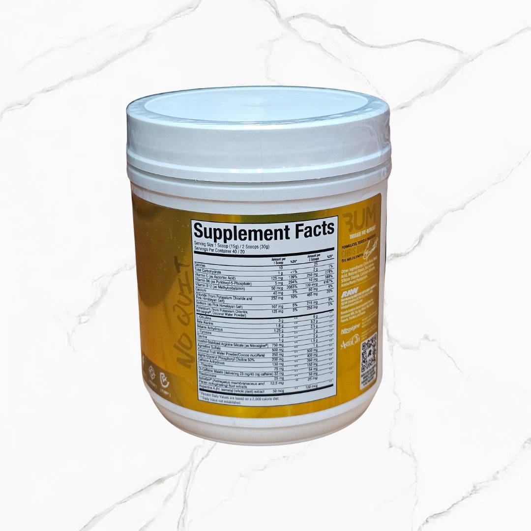 Raw Nutrition CBum Thavage Pre-Workout Champion Mentality 40/20 servings