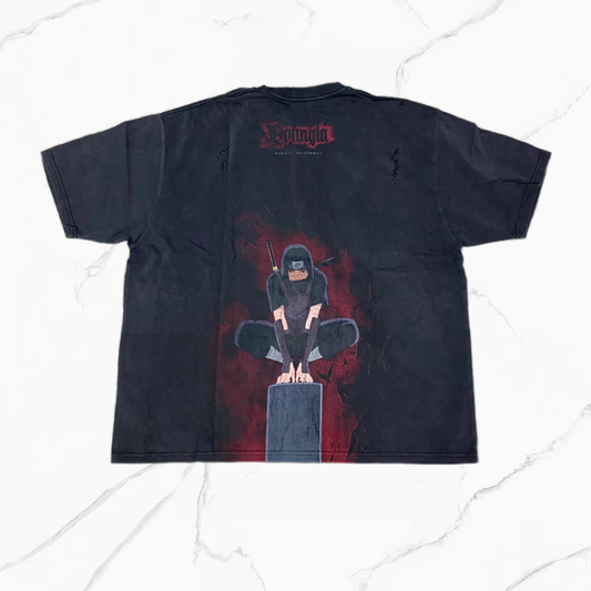 YoungLA 4318 Naruto Distressed Tees Itachi