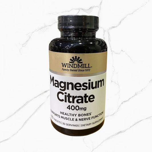 Windmill Magnesium Citrate 400mg 60 Tabletas 30 Servings