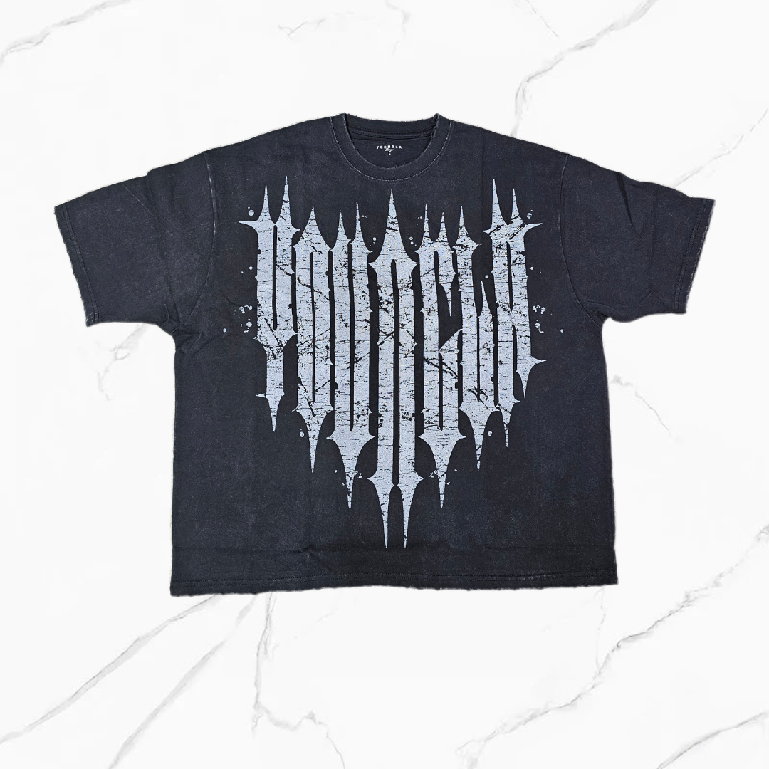 YoungLA - #4156  Revenge Tees Black Wash