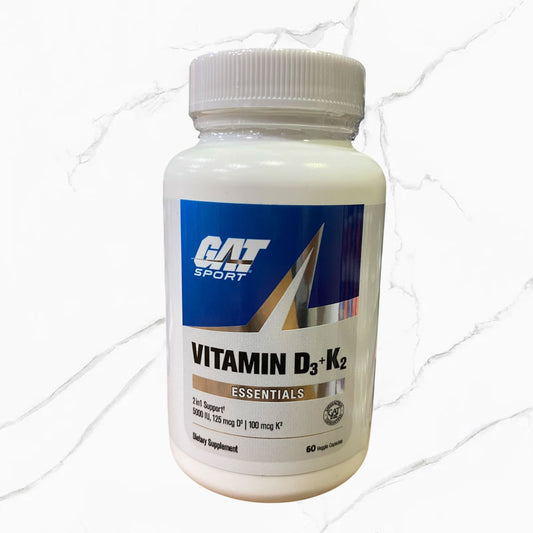 GAT SPORT Vitamin D3+K2 Essentials 60 Veggle Capsules