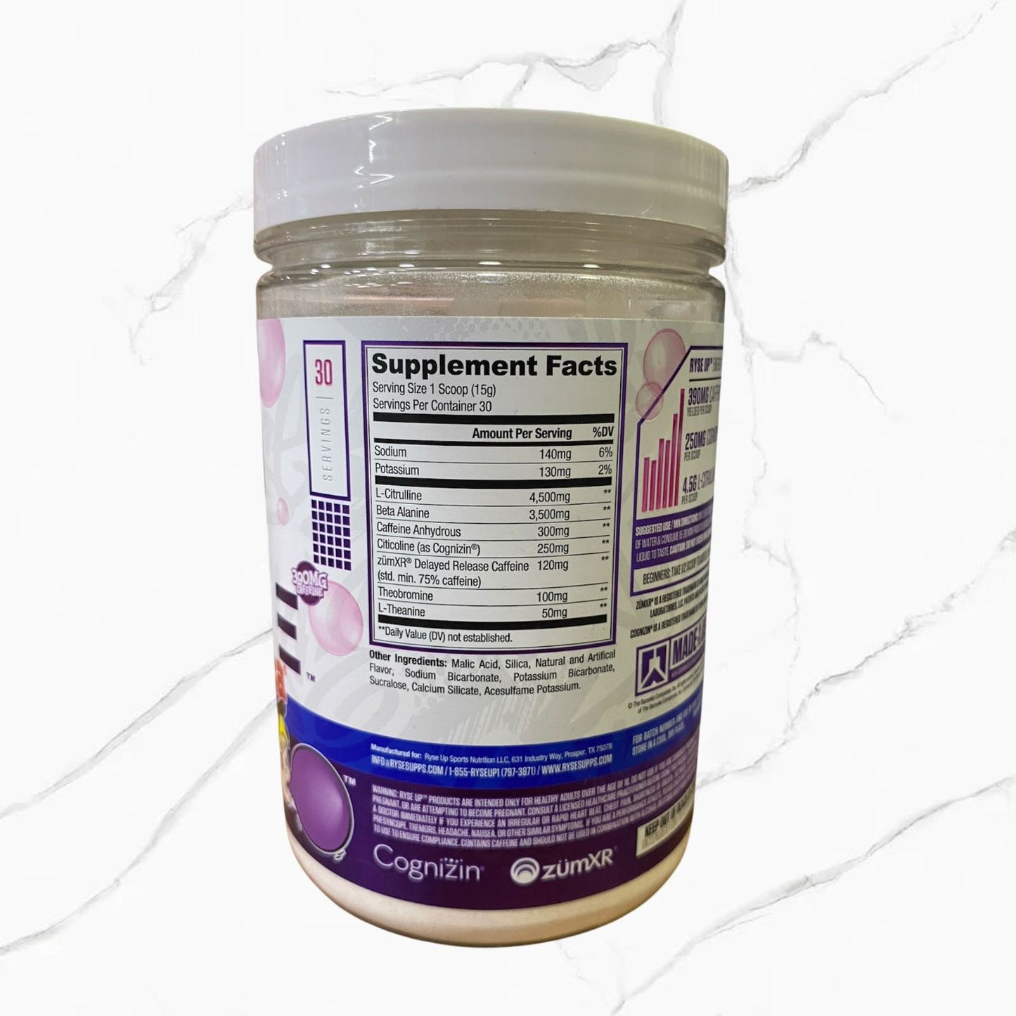 Ryse Loaded Pre-Workout Classic Grape Bazooka 30 Servings