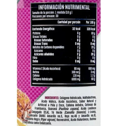 Advance Nutrition Pre & Colageno Ella Sabor Piña Coco 300g