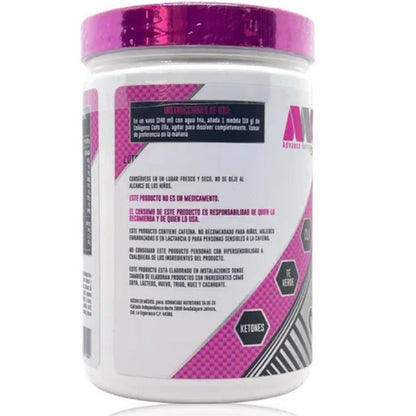 Advance Nutrition Pre & Colageno Ella Sabor Piña Coco 300g