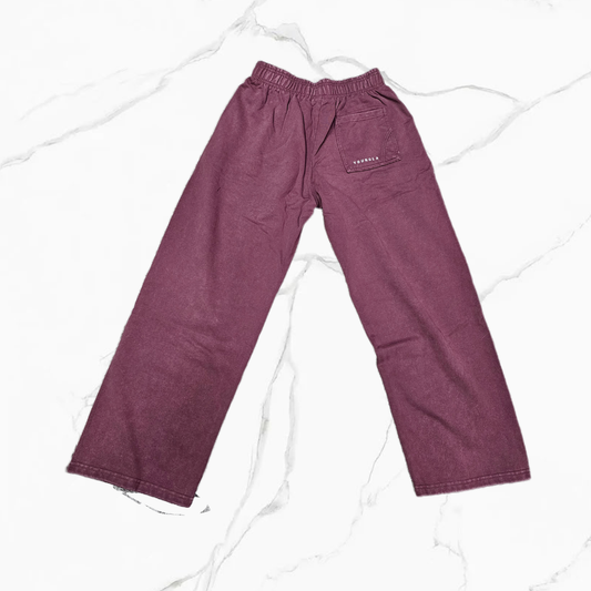 YoungLA 2079 - Dark Wave Joggers Burgundy Wash