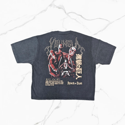 YoungLA 4186 - AOT© x YLA Cropped Tees Defense of Trost