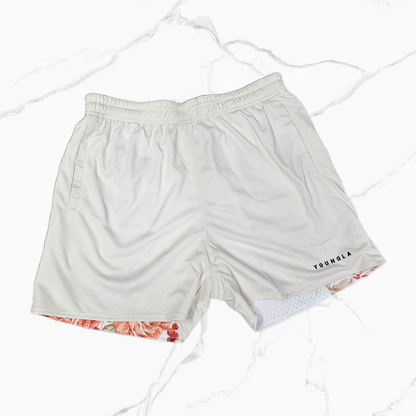 YoungLA 1111 - Skulls & Roses Reversible Shorts YLA Tropical