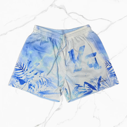 YoungLA 1111 - Skulls & Roses Reversible Shorts OffWhite Autumn