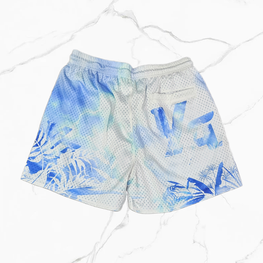 YoungLA 1111 - Skulls & Roses Reversible Shorts OffWhite Autumn