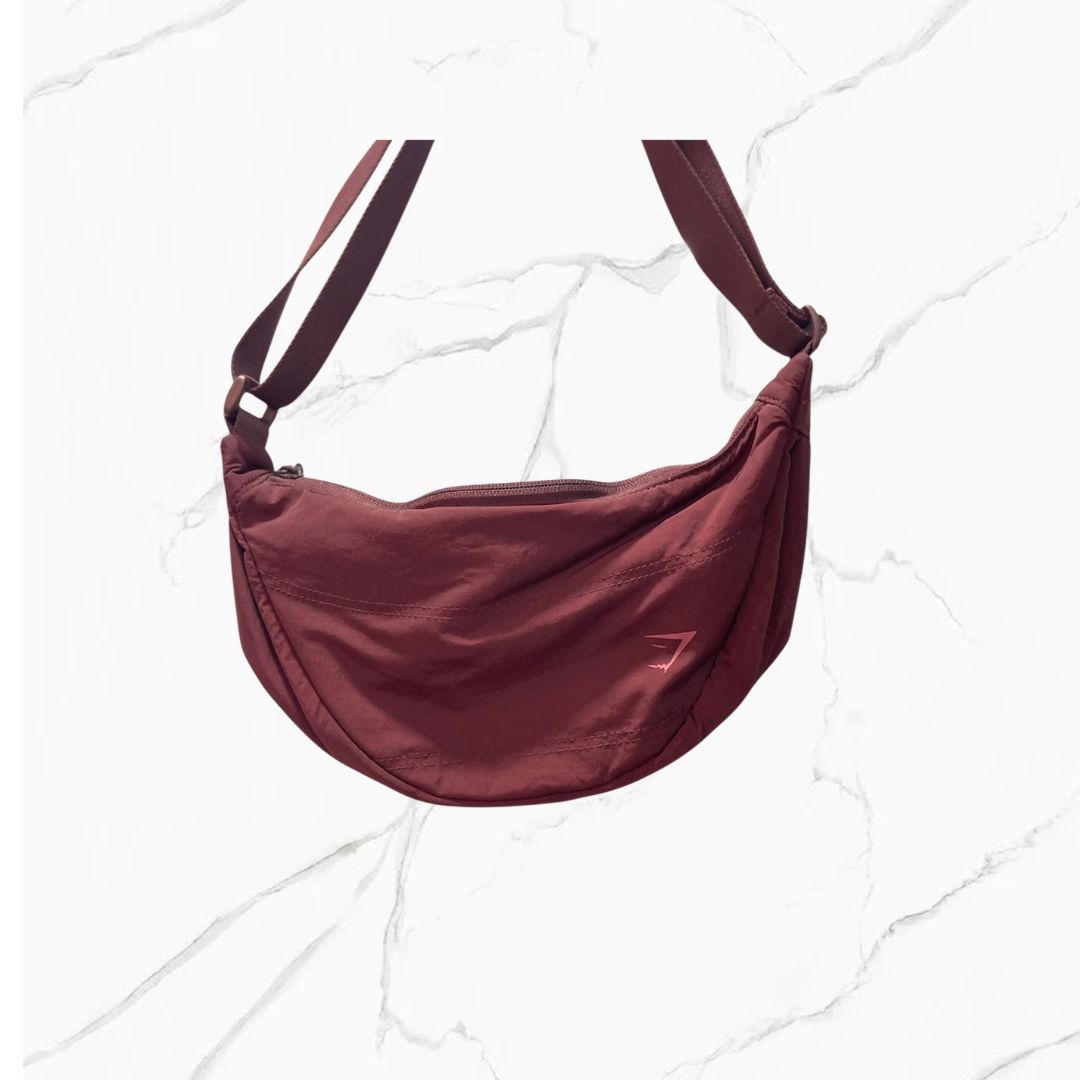 Gymshark Pleat Crossbody Rich Maroon