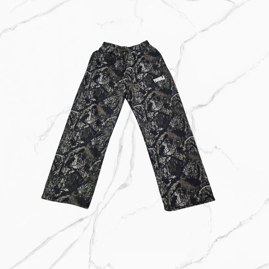 YoungLA Tree Camo Baggy Sweats Dark Tree Camo