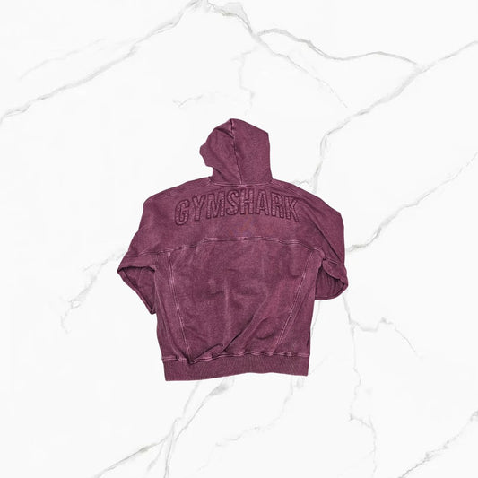 Gymshark Power Washed Hoodie Rich Maroon