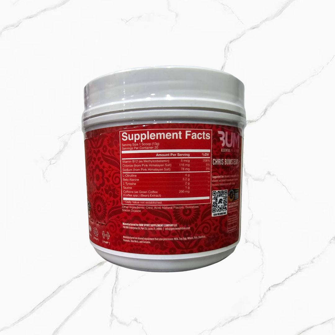 Raw Nutrition CBum Essentials Pre- Workout Jamaica Tea 30 servings