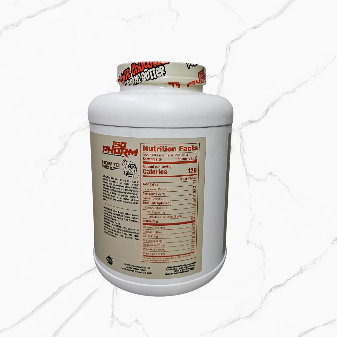 Dragon Pharma Iso Phorm Premium Whey Protein Isolate White Chocolate Peanut Butter 5Lbs