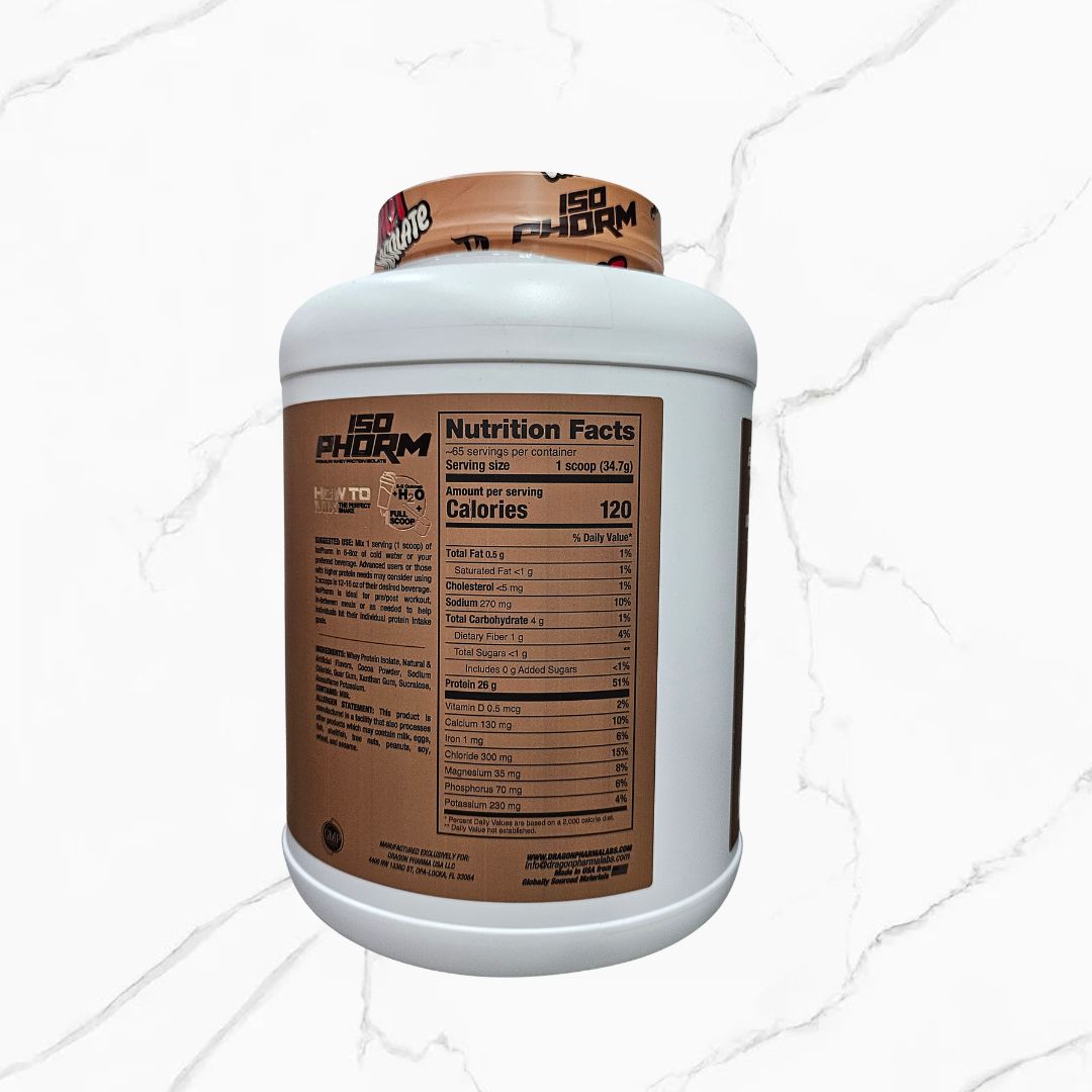 Dragon Pharma Iso Phorm Premium Whey Protein Isolate Hot Chocolate 5Lbs