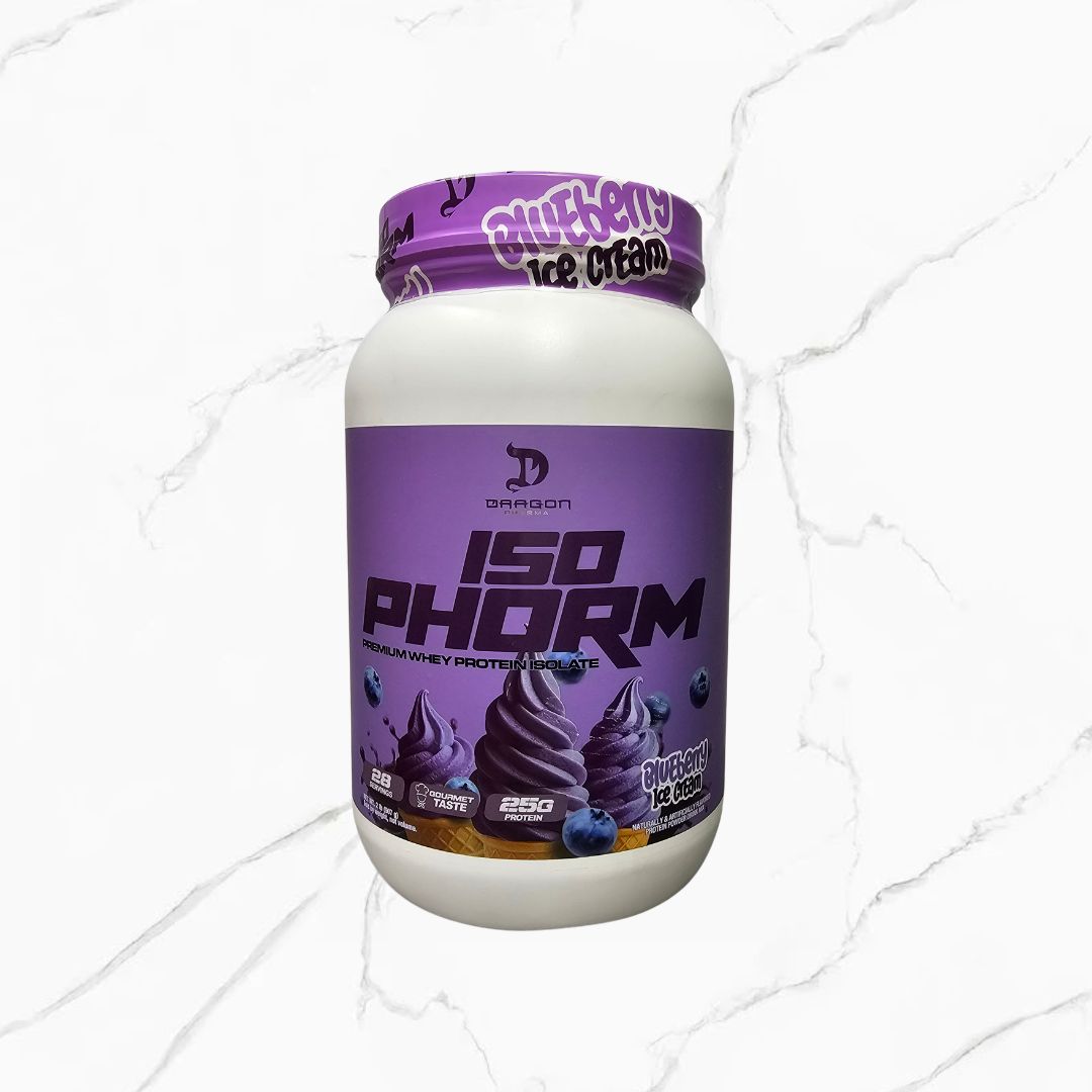 Dragon Pharma Iso Phorm Premium Whey Protein Isolate Blueberry Ice Cream 2Lb