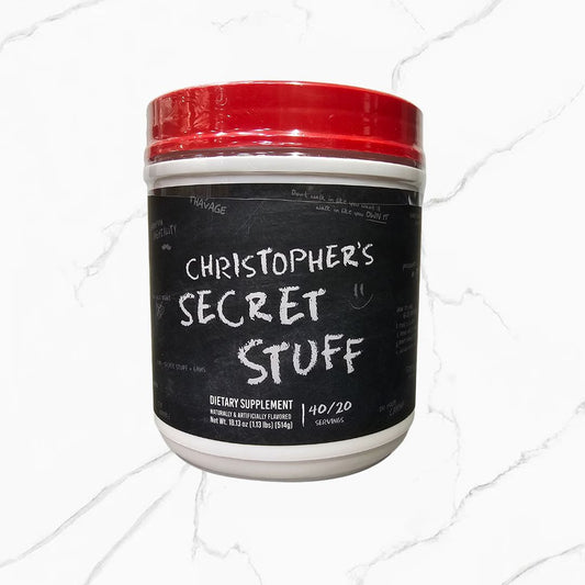 Raw Nutrition Thavage pre-workout Christophers secret stuff 40/20 servings