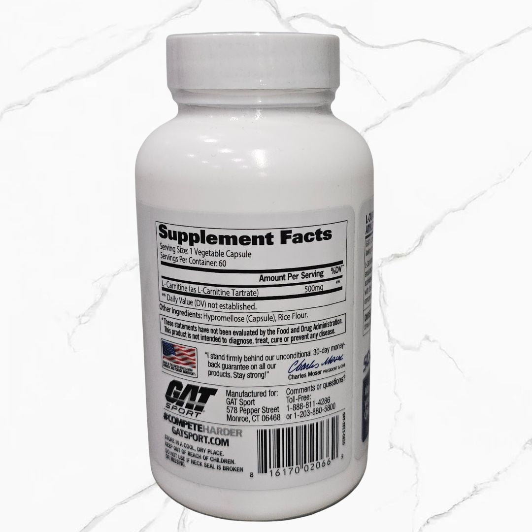 GAT Sport L- Carnitine Free Form Amino Acid 60 servings