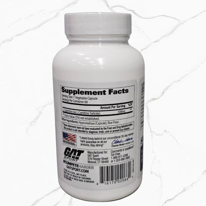 GAT Sport L- Carnitine Free Form Amino Acid 60 servings