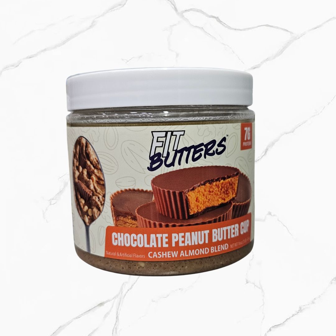 Fit Butters Chocolate Peanut Butter Cup Cashew Almond Blend 454g