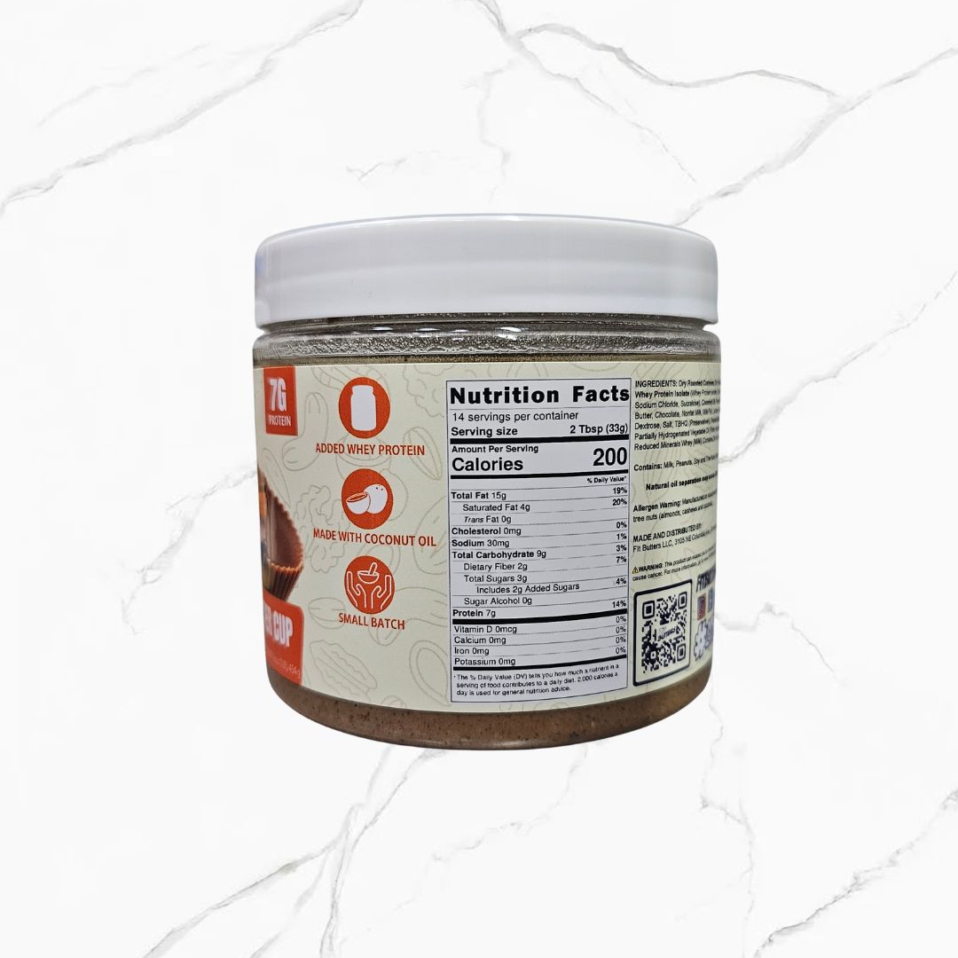 Fit Butters Chocolate Peanut Butter Cup Cashew Almond Blend 454g