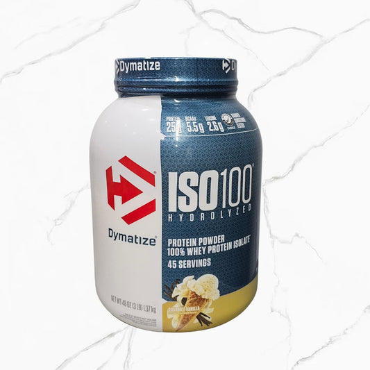 Dymatize ISO 100 Hydrolyzed 100% Whey Protein Isolate Gourmet Vanilla 3Lbs