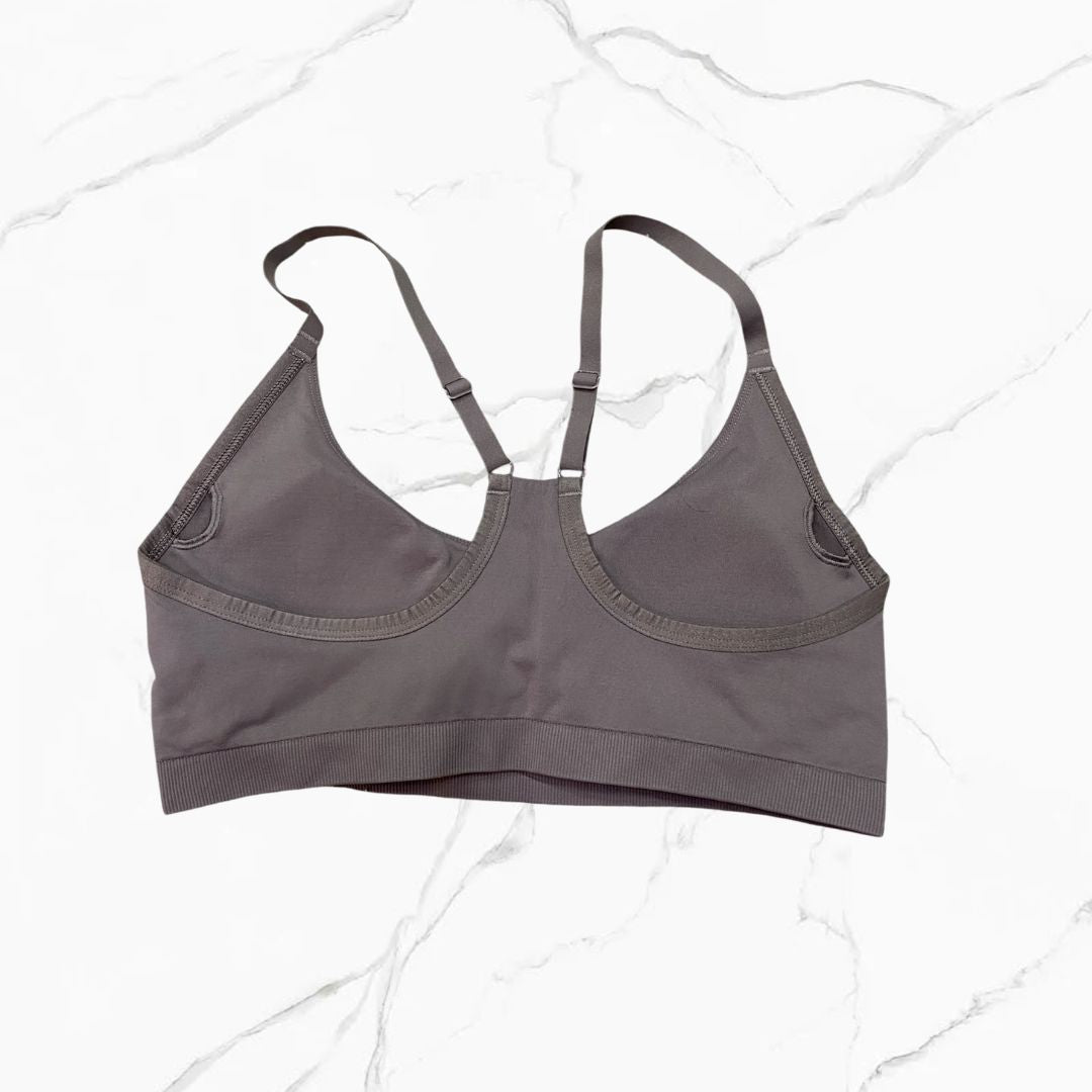 Gymshark Everday Seamless Racerback Sports Bra Brown
