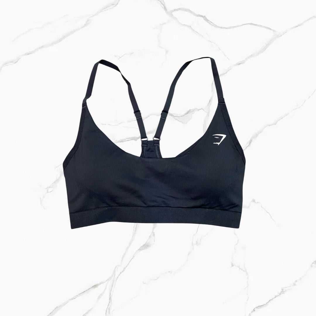 Gymshark Everday Seamless Racerback Sports Bra Black