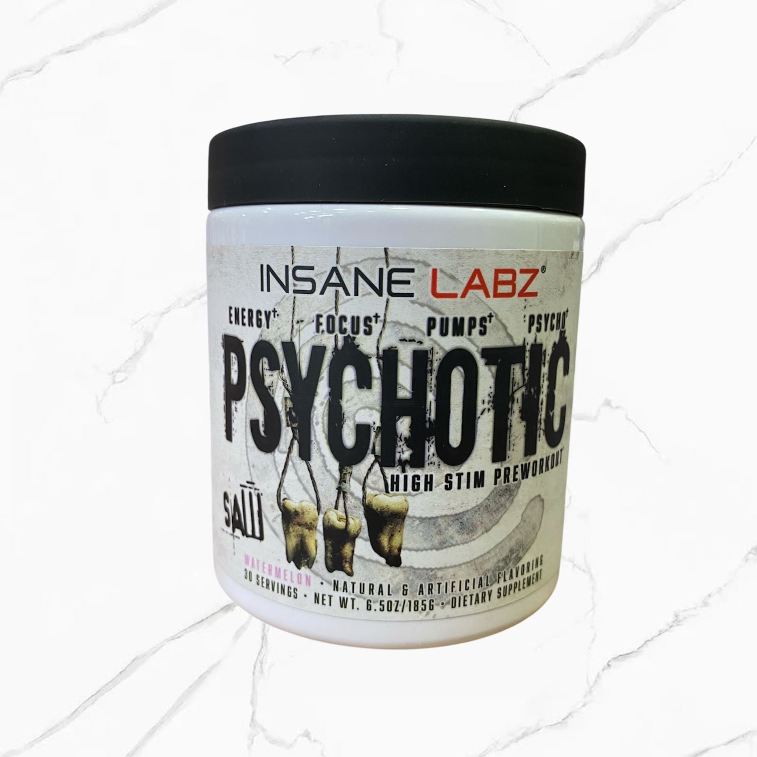 Insane Labz Psychotic High Stim Saw Pre-Workout Watermelon 30 Servings