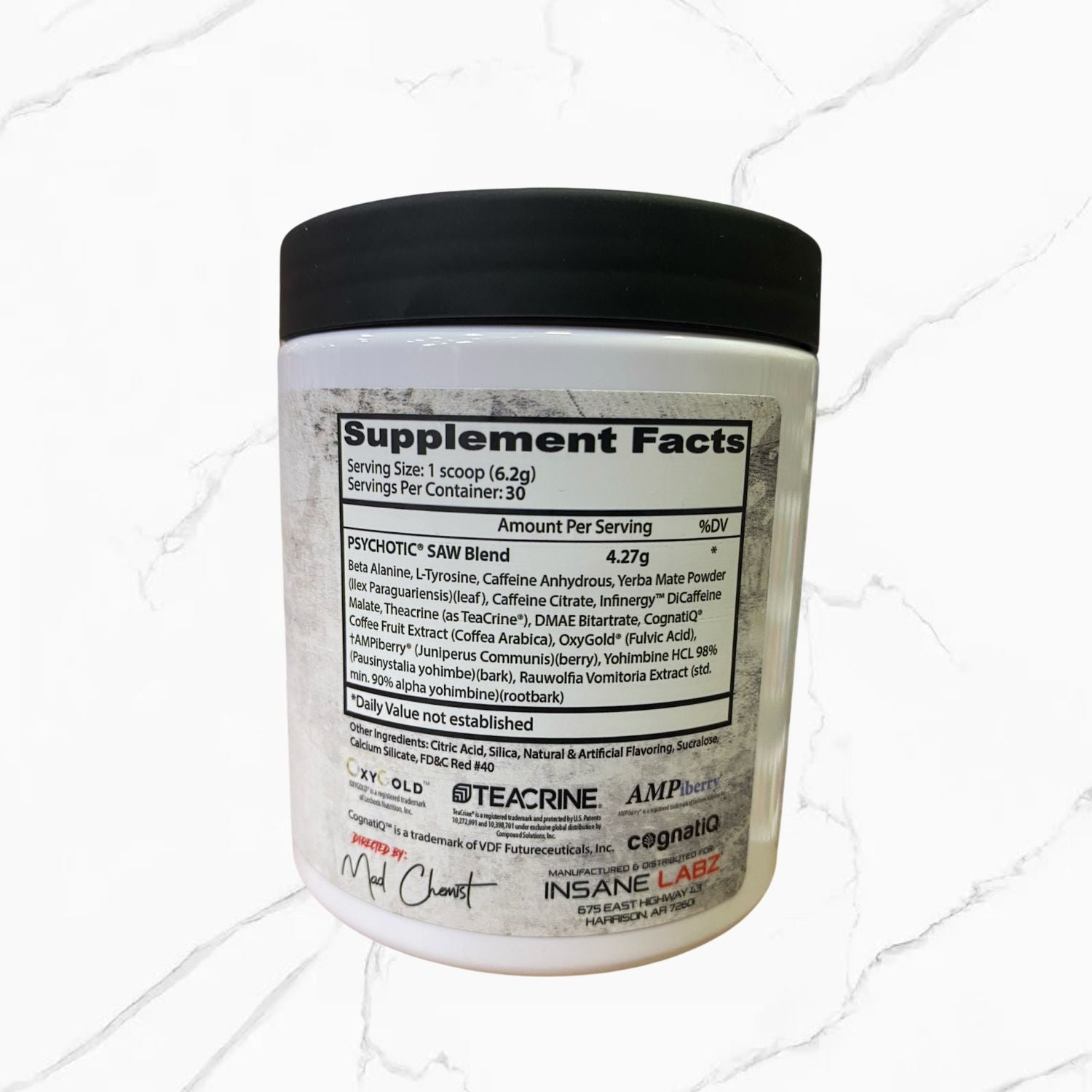 Insane Labz Psychotic High Stim Saw Pre-Workout Watermelon 30 Servings