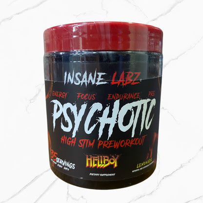 Insane Labz Psychotic High Stim Hellboy Pre-Workout Lemonade 35 Servings