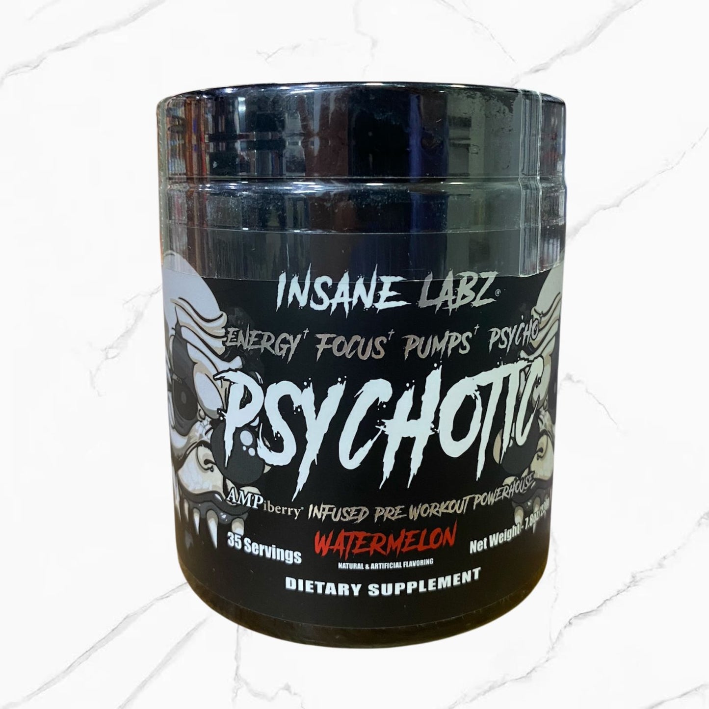 Insane Labz Psychotic Tapa Negra Pre-Workout Watermelon 35 Servings