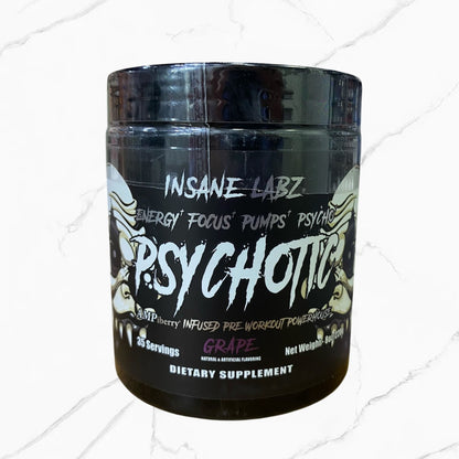 Insane Labz Psychotic Pre-Workout Tapa Negra Grape 35 servings